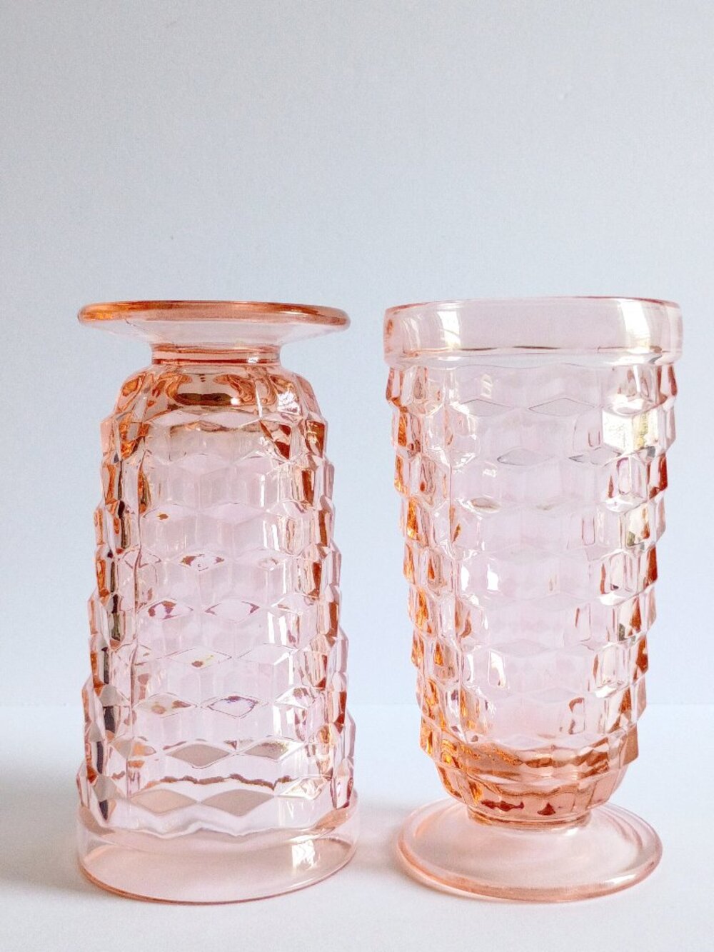 Indiana Glass Cube Iced Tea Glasses Pink - Picture 2 of 7